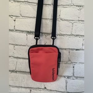 lululemon athletica Coral and Black Crossbody Bag
